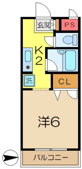 【間取り】 | EXCEL COURT 124-B