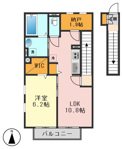 アドシール若柳Ⅱの間取り