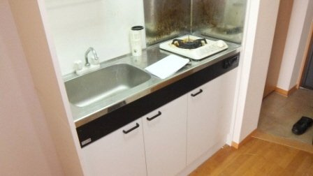 シルフハイムのキッチン|１口ガスコンロ付