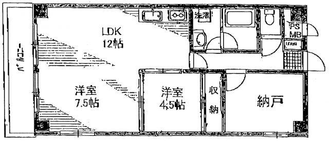 新宿区新宿１丁目の事務所の間取り