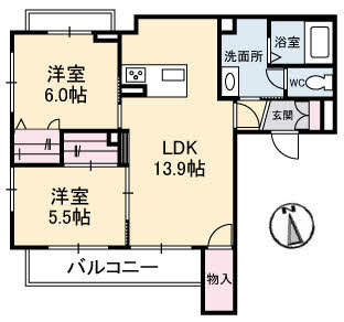 シャーメゾン　ＵＲの間取り