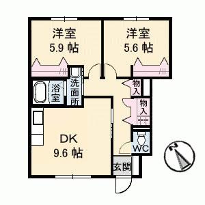 ヴェルデメゾンさだいわ　Ｂ棟の間取り