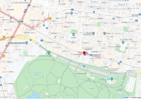 新宿区新宿１丁目の事務所の地図