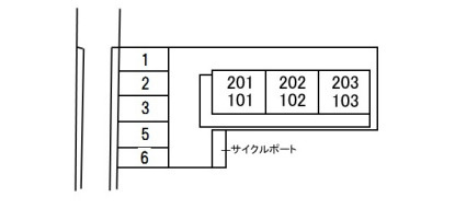 フレグランスレイC　の区画図