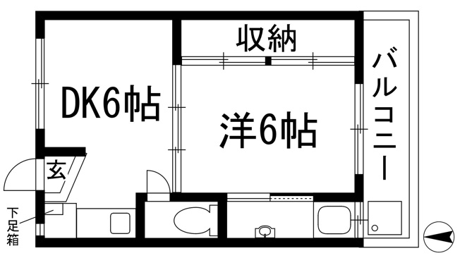 【間取り】 | ビレッジハウス鴻池4号棟