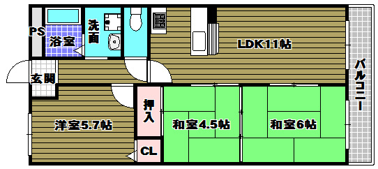 エレガントライフマンションの間取り