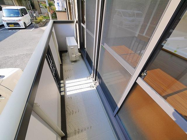 ラフィーネ結崎　Ｂ棟のバルコニー|広々していますのでお洗濯にも便利