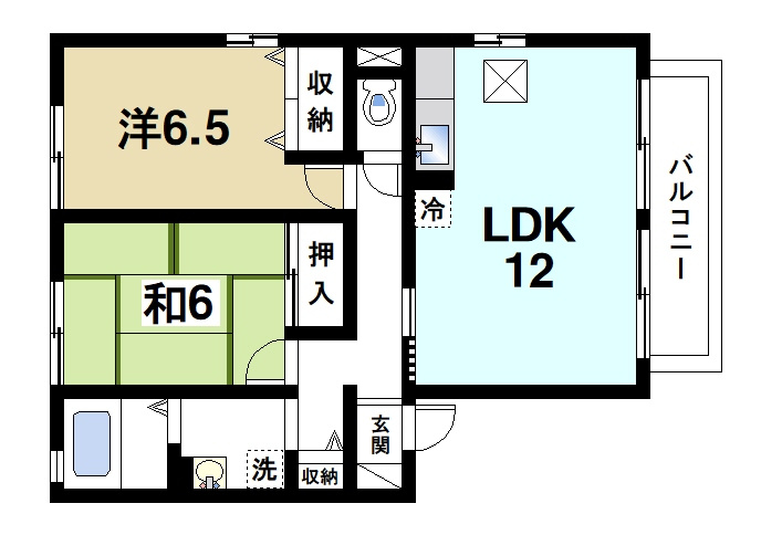 ラフィーネ結崎　Ｂ棟の間取り|使いやすい間取りです