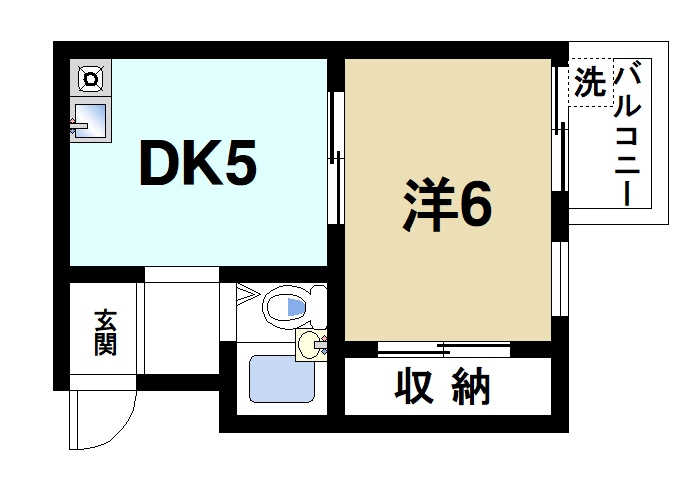 米田マンションの間取り|シンプルで快適な間取りです