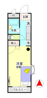 【間取り】 | ＳＫマンション | 岡山市北区今１丁目　賃貸マンション「SKマンション」間取り