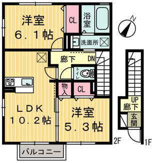 【間取り】 | スマイルタウン B