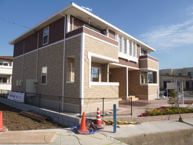 倉敷市福田町古新田のアパートの外観