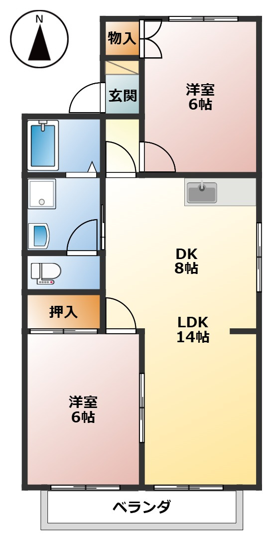 ラポールおおいＡの間取り