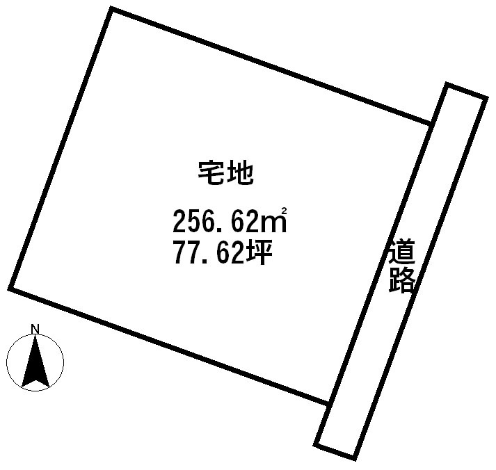 北諸県郡三股町大字樺山の売地の土地図