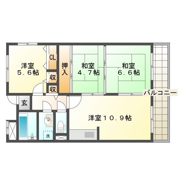 ボヌール安井の間取り