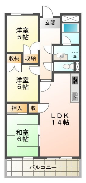 サンライフ大津和の間取り