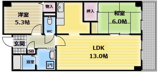 【間取り】 | サンオーク　タツミ