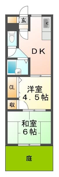 メゾン池上Ⅱの間取り