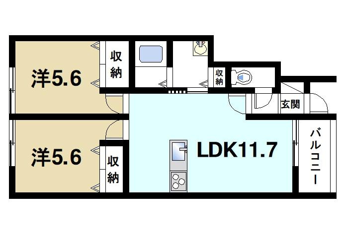 ユニゾン百楽園Ⅰの間取り|快適なファミリータイプの間取りです