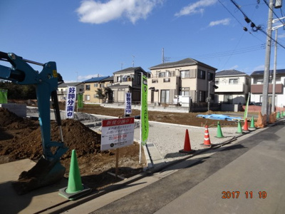 【前面道路含む現地写真】 | さいたま市緑区三室　建築条件なし売地全5区画 | 前面道路含む現地写真です