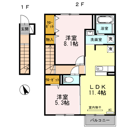【間取り】 | プティシャンⅠ