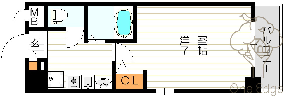 ラナップスクエア東天満の間取り