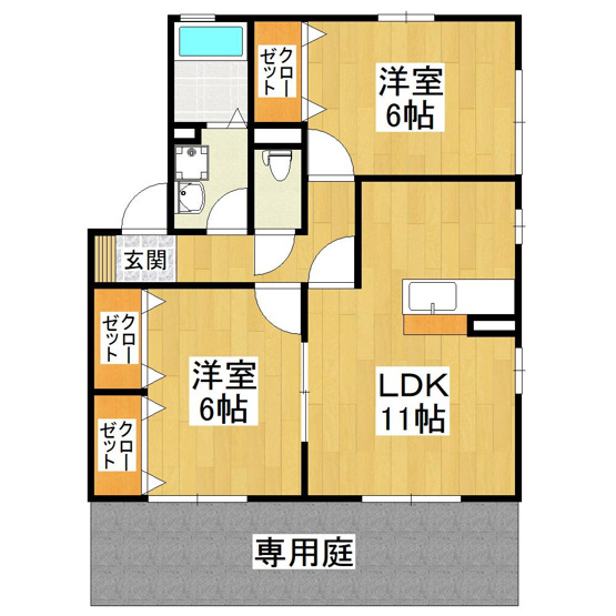 【間取り】 | グリーンコート初芝A棟