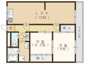 【間取り】 | ロイヤルハイツ杉田