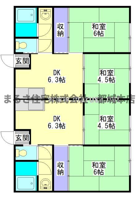 神之山コーポの間取り