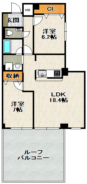 グランドール宝塚の間取り