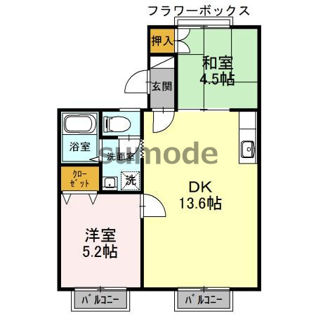 【間取り】 | 髙井ハイツB棟