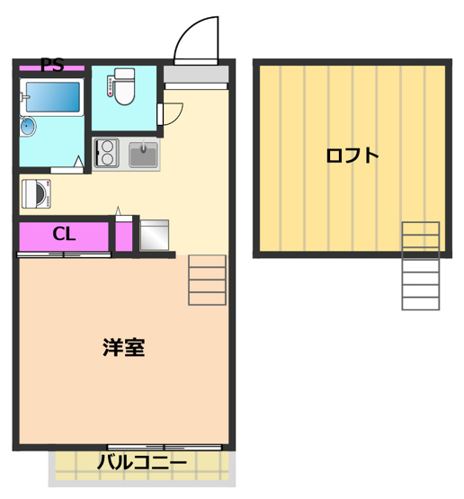 【間取り】 | レオパレスプランタン高槻