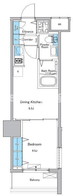 TLRレジデンス本町WESTの間取り