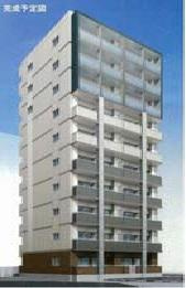 倉敷市老松町２丁目の賃貸マンションの外観パース