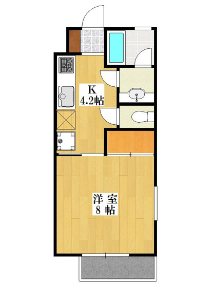【間取り】 | ベルクレール本町 | 広々8帖の間取は使い方色々です。