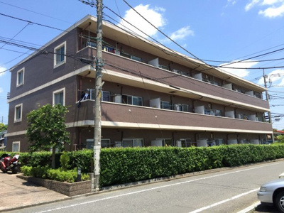 【外観】 | サンブリッジIV | 南向きの明るい建物です。旧大手企業社宅の賃貸マンションです