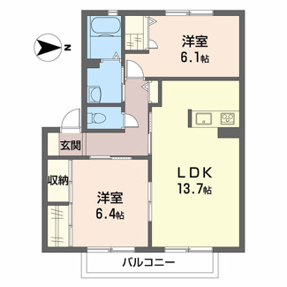 【間取り】 | サンハイツ旭Ａ
