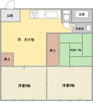 【間取り】 | スティルハウス上浜 | DK・和室3部屋になります。