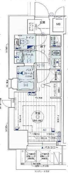 EC新大阪Ⅻ　オルティの間取り