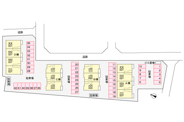 クレイン・ガーデンＣの区画図