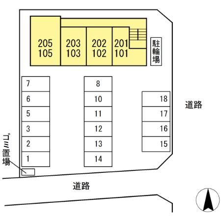 オーシャンヴュー　Ｂ棟の区画図