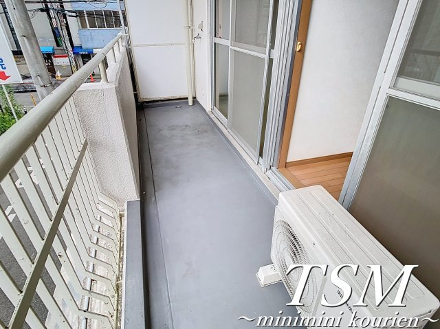香里大西コーポのバルコニー