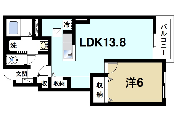 メゾン城東Ⅰの間取り|使いやすい間取りです