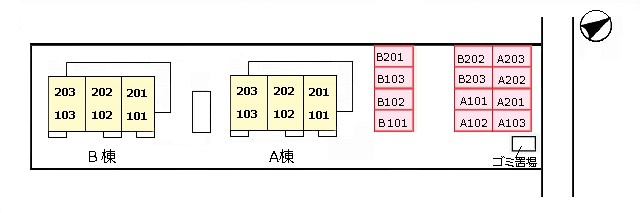 サンエステート　Ｂの区画図