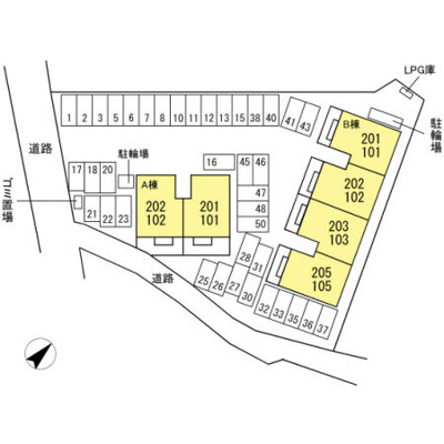 【区画図】 |  セジュール坂本B棟 
