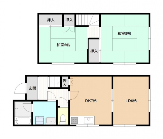登貴和ハイツの間取り