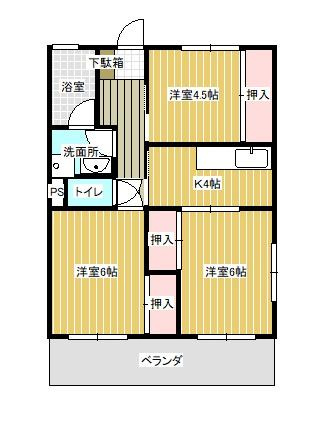 【間取り】 | ダイタ伊勢ハイツ