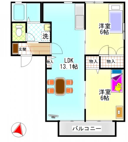 プリンス大島の間取り