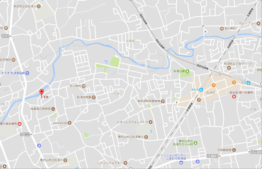 杉本邸秋津貸家　の地図