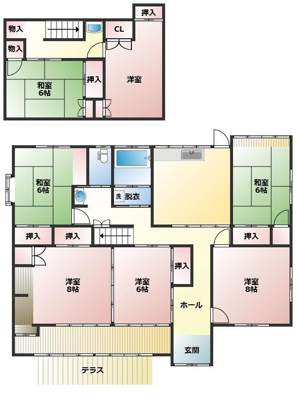 都城市久保原町の中古一戸建の間取り